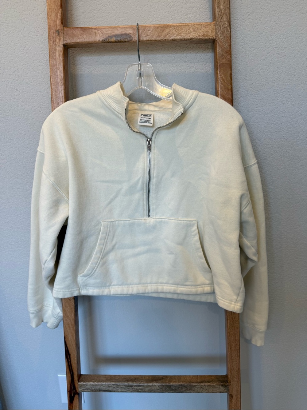 PINK Victoria's Secret Cream Zip-Up Hoodie